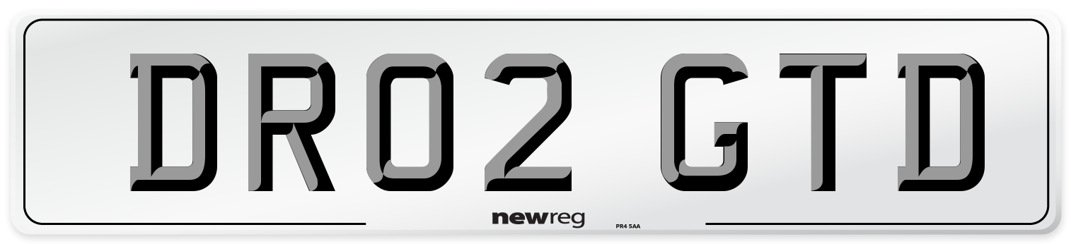 DR02 GTD Number Plate from New Reg
